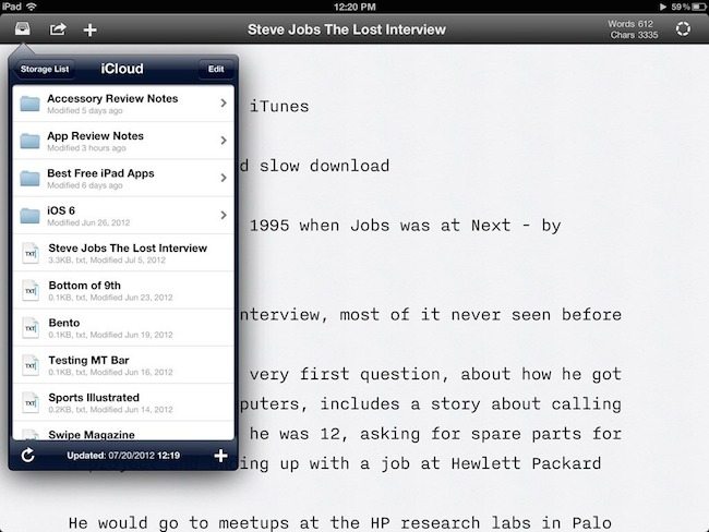 iA Writer iPad App